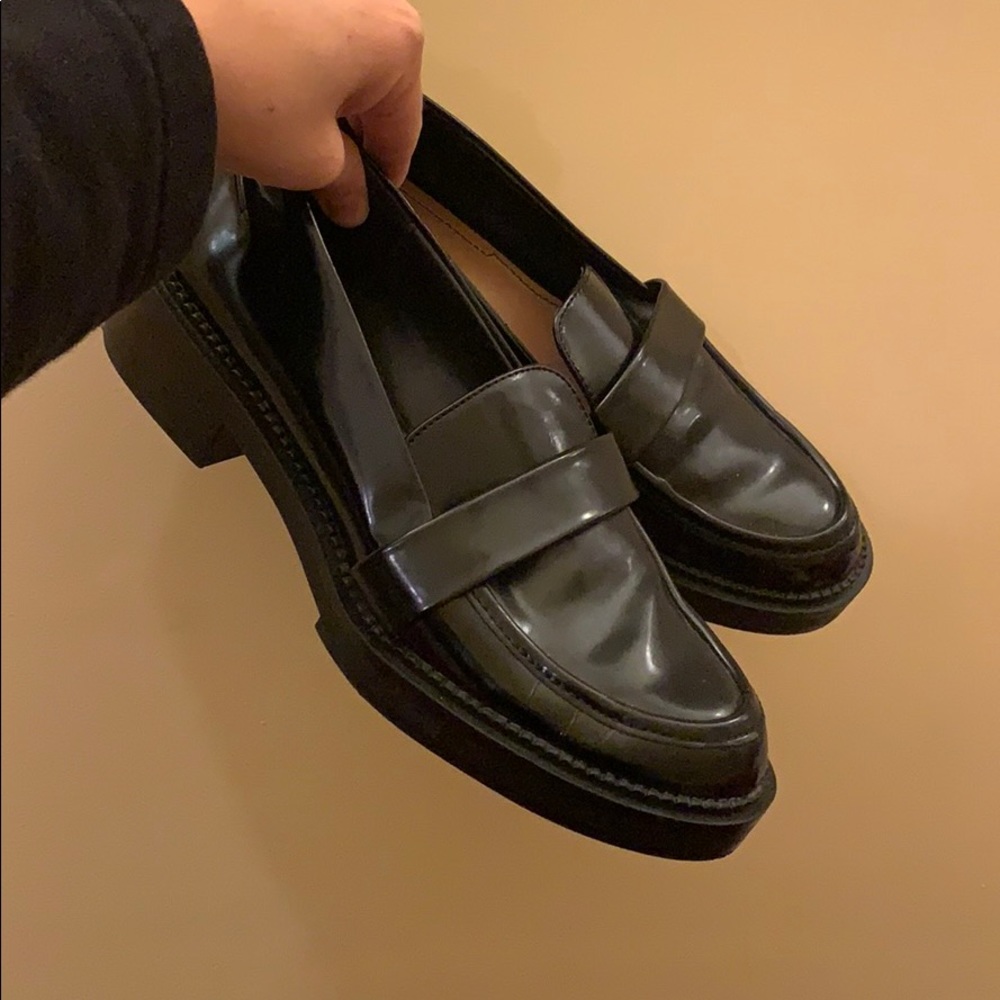 Black loafers